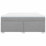 Box Spring Bed with Mattress Light Gray California King Fabric