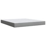 Box Spring Bed with Mattress Light Gray California King Fabric