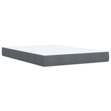 Box Spring Bed with Mattress Dark Gray Queen Velvet