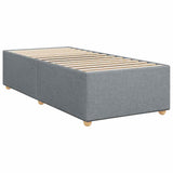 Box Spring Bed with Mattress Light Gray Twin XL Fabric