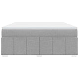 Box Spring Bed with Mattress Light Gray California King Fabric