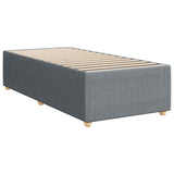 Box Spring Bed with Mattress Light Gray Twin XL Fabric