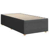 Box Spring Bed with Mattress Dark Gray Twin XL Fabric