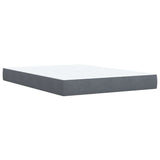 Box Spring Bed with Mattress Dark Gray Queen Velvet