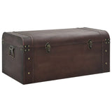 Treasure Chest with Latches Dark Brown 31.3"x15.6"x15.6" Plywood