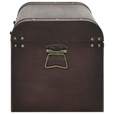 Treasure Chest with Latches Dark Brown 31.3"x15.6"x15.6" Plywood