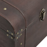 Treasure Chest with Latches Dark Brown 31.3"x15.6"x15.6" Plywood