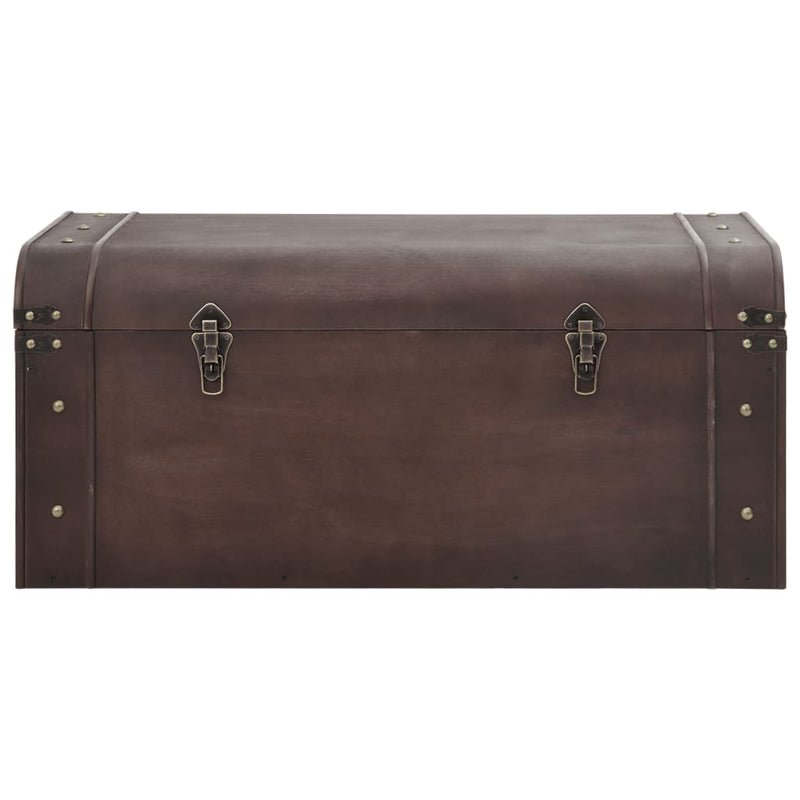 Treasure Chest with Latches Dark Brown 35.4"x19.7"x15.6" Plywood