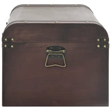 Treasure Chest with Latches Dark Brown 35.4"x19.7"x15.6" Plywood