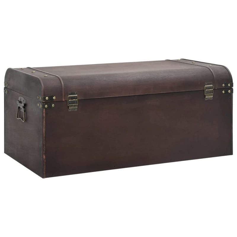 Treasure Chest with Latches Dark Brown 35.4"x19.7"x15.6" Plywood