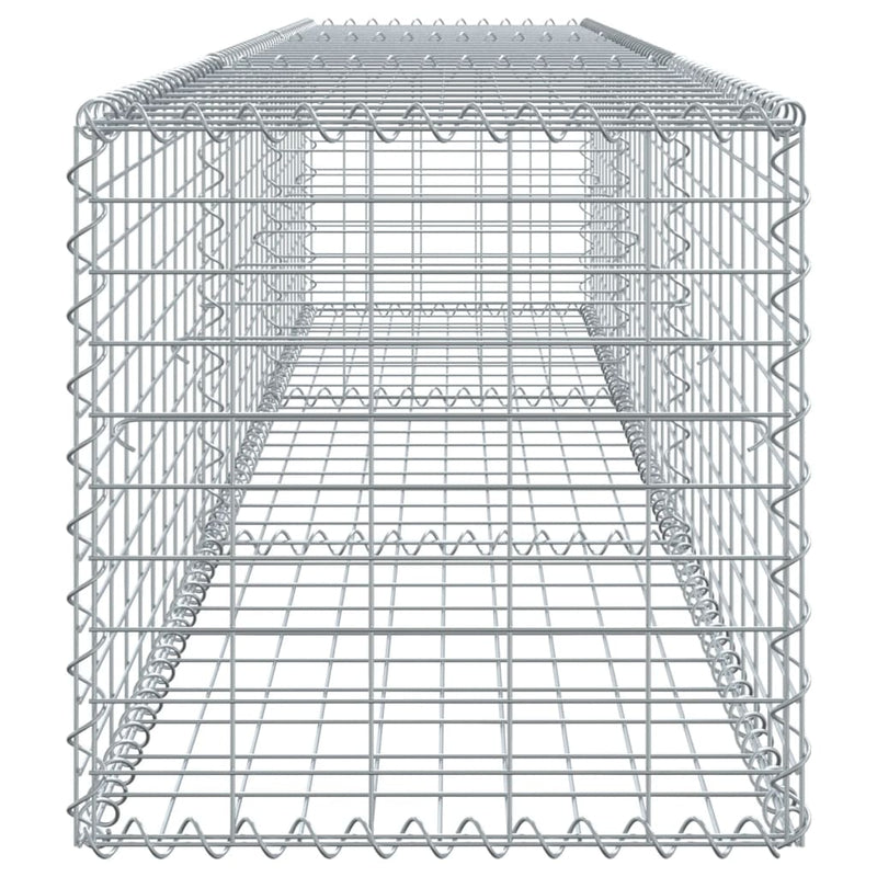 Gabion Basket with Cover 118.1"x19.7"x19.7" Galvanized Iron