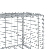 Gabion Basket with Cover 118.1"x19.7"x19.7" Galvanized Iron