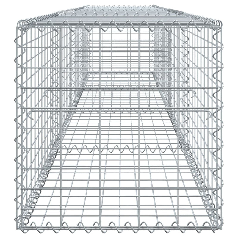 Gabion Basket with Cover 157.5"x19.7"x19.7" Galvanized Iron