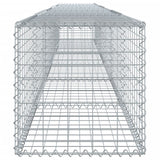 Gabion Basket with Cover 236.2"x19.7"x19.7" Galvanized Iron