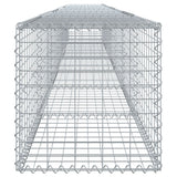 Gabion Basket with Cover 275.6"x19.7"x19.7" Galvanized Iron