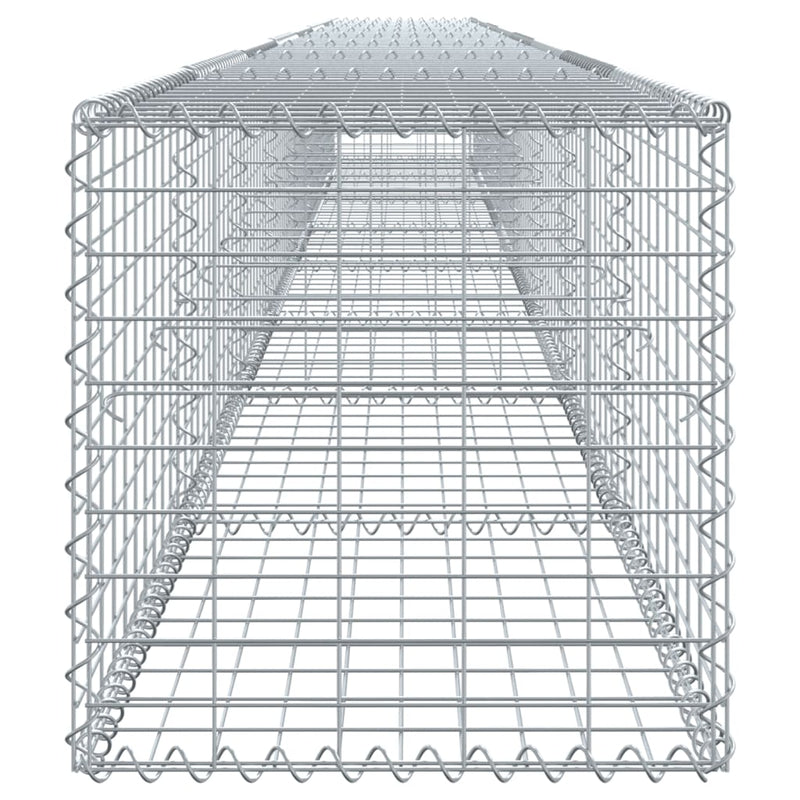 Gabion Basket with Cover 315"x19.7"x19.7" Galvanized Iron