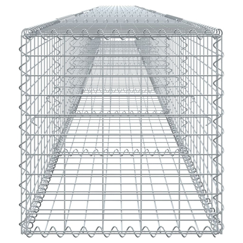 Gabion Basket with Cover 354.3"x19.7"x19.7" Galvanized Iron