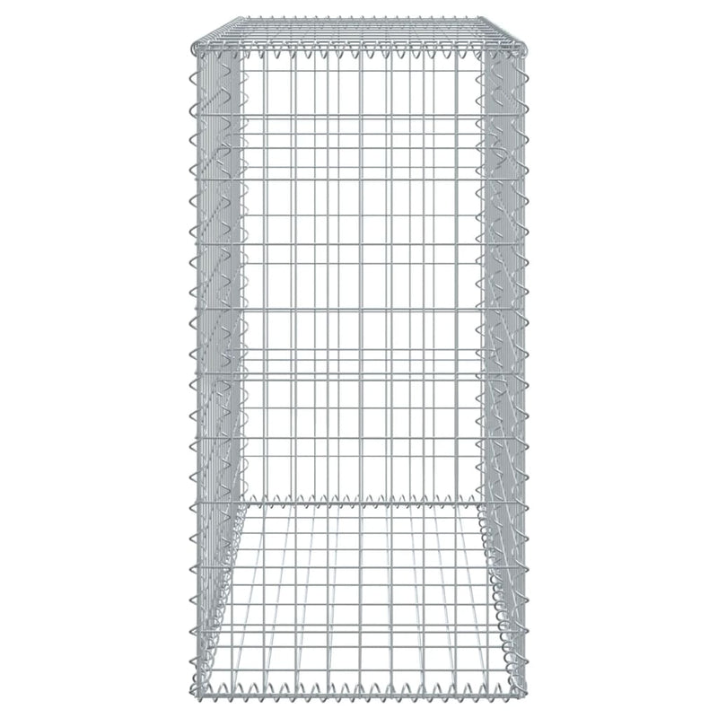 Gabion Basket with Cover 39.4"x19.7"x39.4" Galvanized Iron