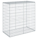 Gabion Basket with Cover 39.4"x19.7"x39.4" Galvanized Iron