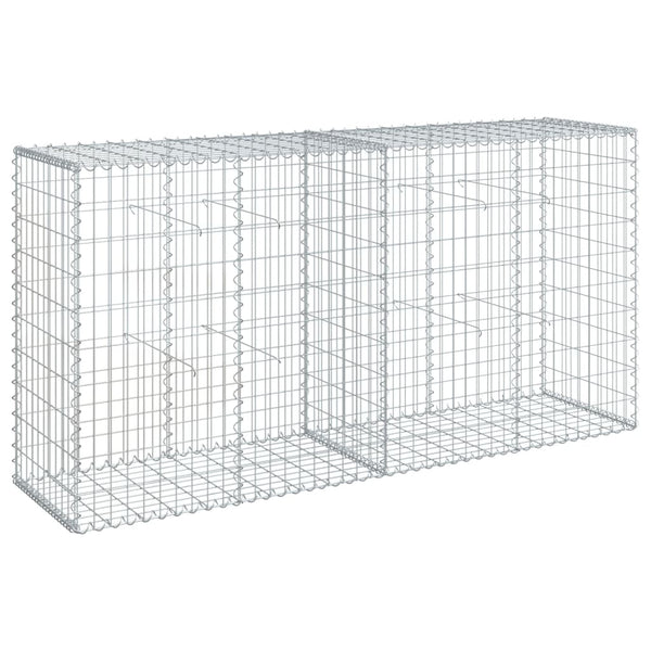 Gabion Basket with Cover 78.7"x19.7"x39.4" Galvanized Iron