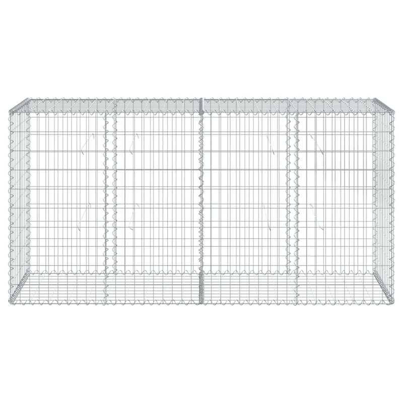 Gabion Basket with Cover 78.7"x19.7"x39.4" Galvanized Iron