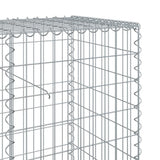 Gabion Basket with Cover 78.7"x19.7"x39.4" Galvanized Iron