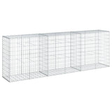 Gabion Basket with Cover 118.1"x19.7"x39.4" Galvanized Iron