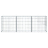 Gabion Basket with Cover 118.1"x19.7"x39.4" Galvanized Iron