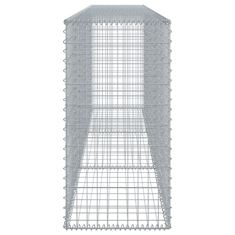 Gabion Basket with Cover 118.1"x19.7"x39.4" Galvanized Iron