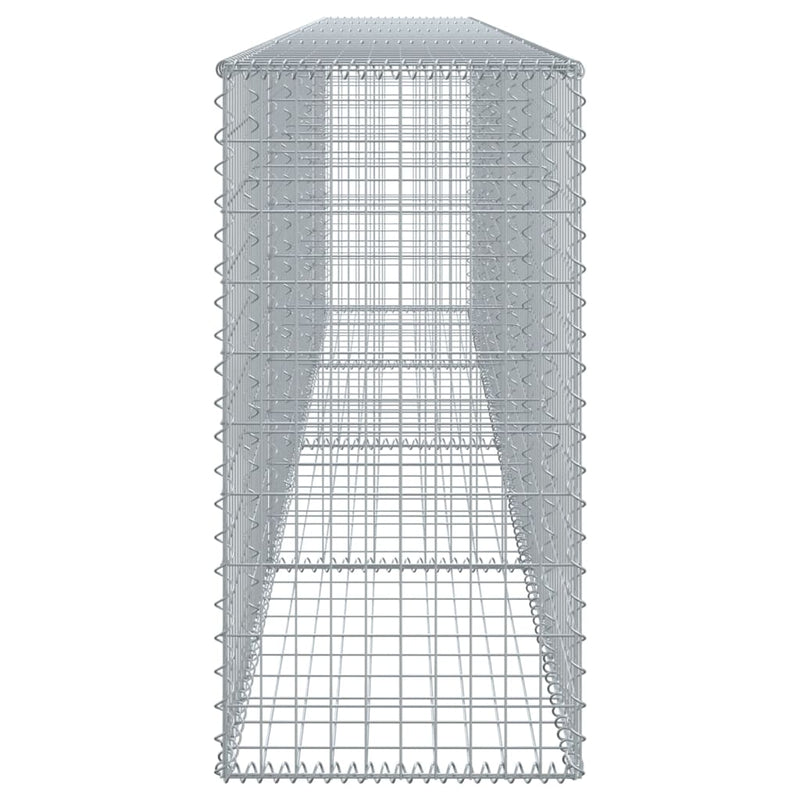 Gabion Basket with Cover 157.5"x19.7"x39.4" Galvanized Iron