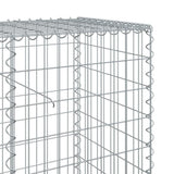 Gabion Basket with Cover 472.4"x19.7"x39.4" Galvanized Iron