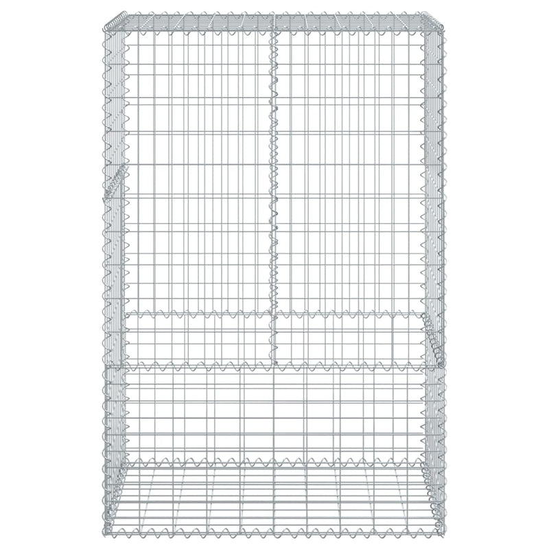 Gabion Basket with Cover 39.4"x19.7"x59.1" Galvanized Iron