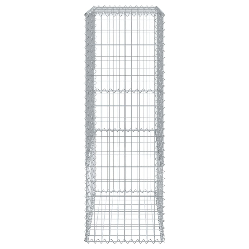 Gabion Basket with Cover 39.4"x19.7"x59.1" Galvanized Iron