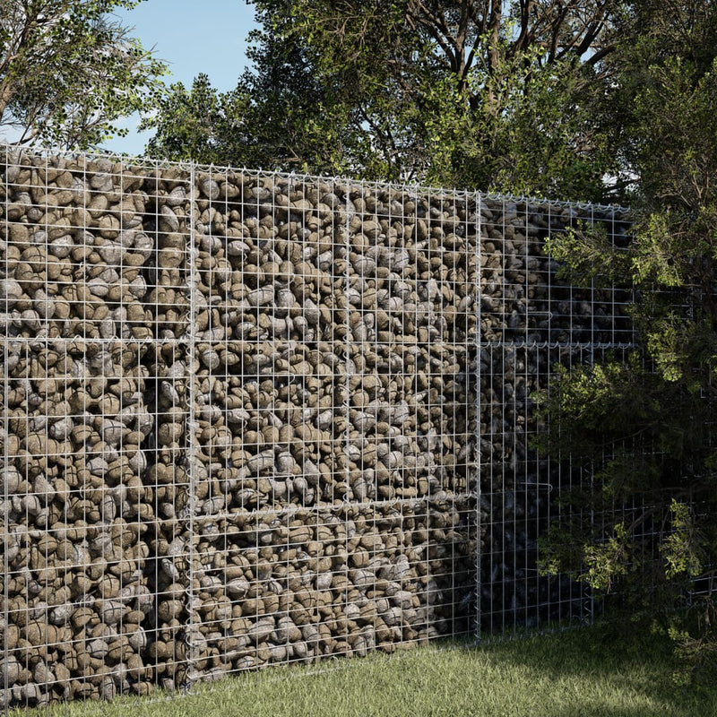 Gabion Basket with Cover 39.4"x19.7"x59.1" Galvanized Iron