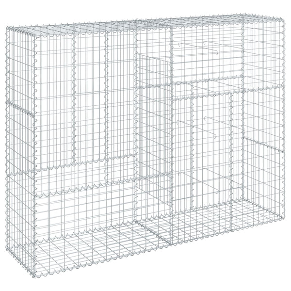 Gabion Basket with Cover 78.7"x19.7"x59.1" Galvanized Iron