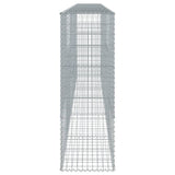 Gabion Basket with Cover 196.9"x19.7"x59.1" Galvanized Iron