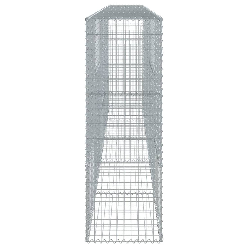 Gabion Basket with Cover 196.9"x19.7"x59.1" Galvanized Iron