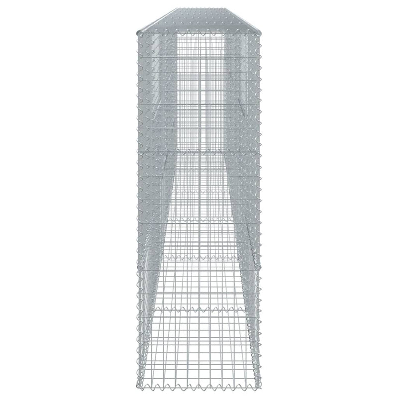 Gabion Basket with Cover 236.2"x19.7"x59.1" Galvanized Iron