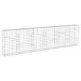 Gabion Basket with Cover 236.2"x19.7"x59.1" Galvanized Iron