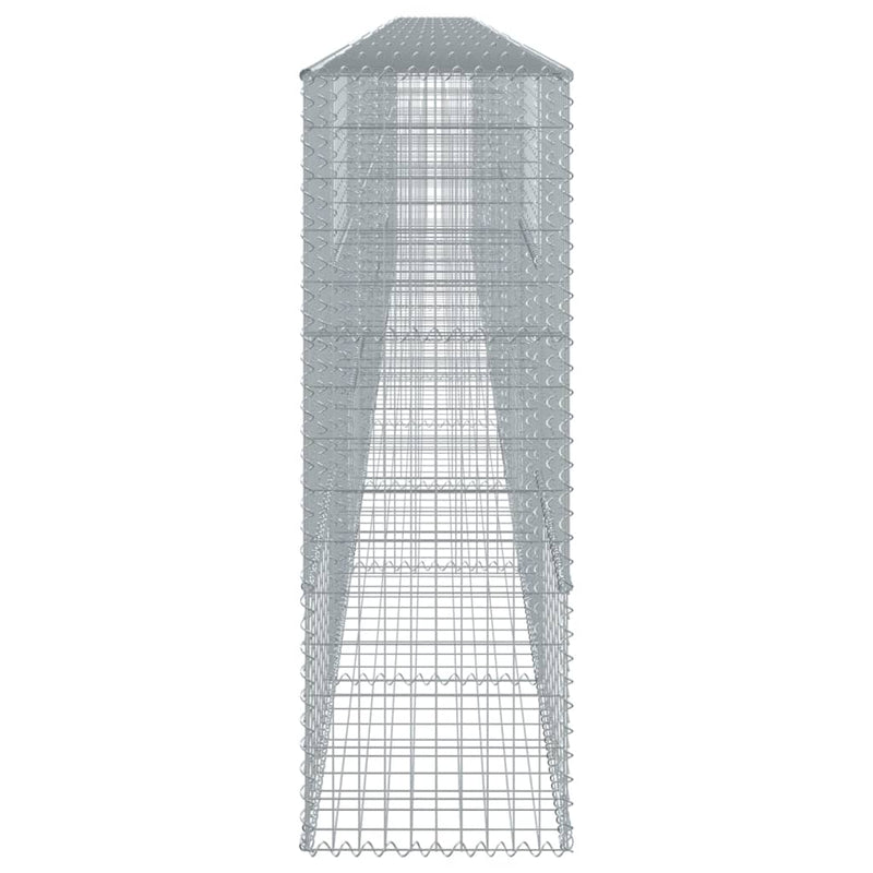 Gabion Basket with Cover 393.7"x19.7"x59.1" Galvanized Iron