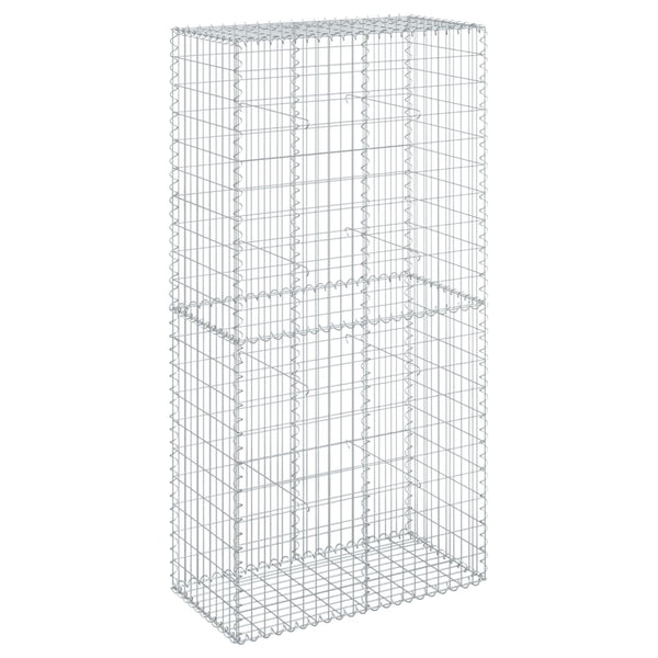 Gabion Basket with Cover 39.4"x19.7"x78.7" Galvanized Iron