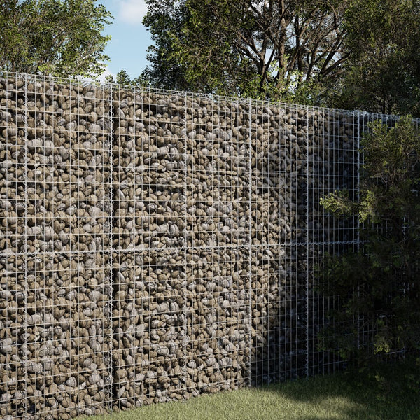 Gabion Basket with Cover 39.4"x19.7"x78.7" Galvanized Iron