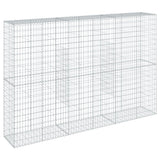 Gabion Basket with Cover 118.1"x19.7"x78.7" Galvanized Iron