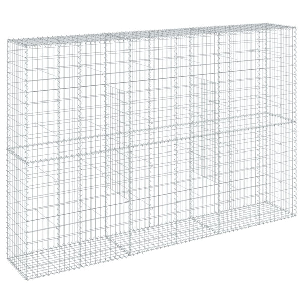 Gabion Basket with Cover 118.1"x19.7"x78.7" Galvanized Iron