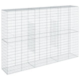 Gabion Basket with Cover 118.1"x19.7"x78.7" Galvanized Iron