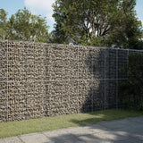 Gabion Basket with Cover 118.1"x19.7"x78.7" Galvanized Iron