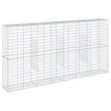 Gabion Basket with Cover 157.5"x19.7"x78.7" Galvanized Iron