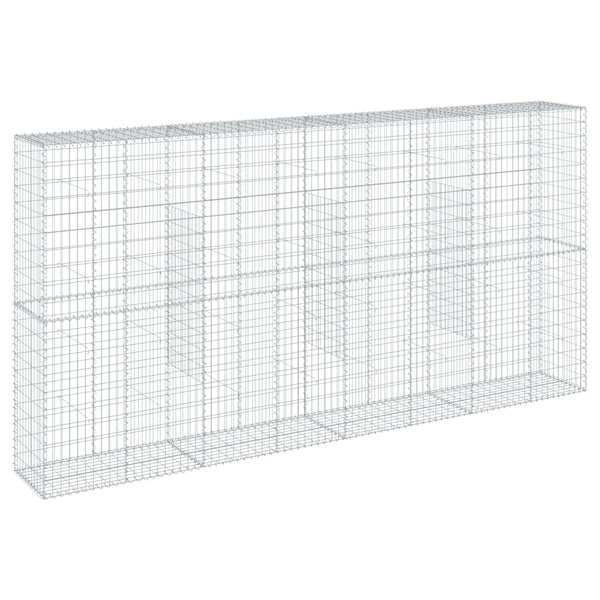 Gabion Basket with Cover 157.5"x19.7"x78.7" Galvanized Iron