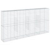 Gabion Basket with Cover 157.5"x19.7"x78.7" Galvanized Iron