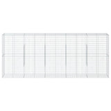 Gabion Basket with Cover 196.9"x19.7"x78.7" Galvanized Iron